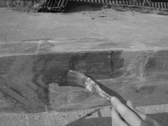 trattamento-ozono-01-hover pennello, fase del trattamento