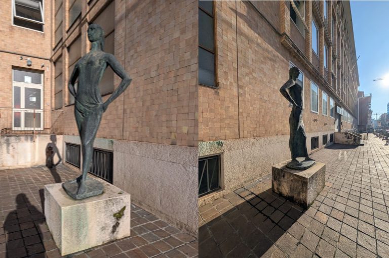 RESTAURO_STATUA_BRONZO Bergamo Restauri - Statua contemporanea